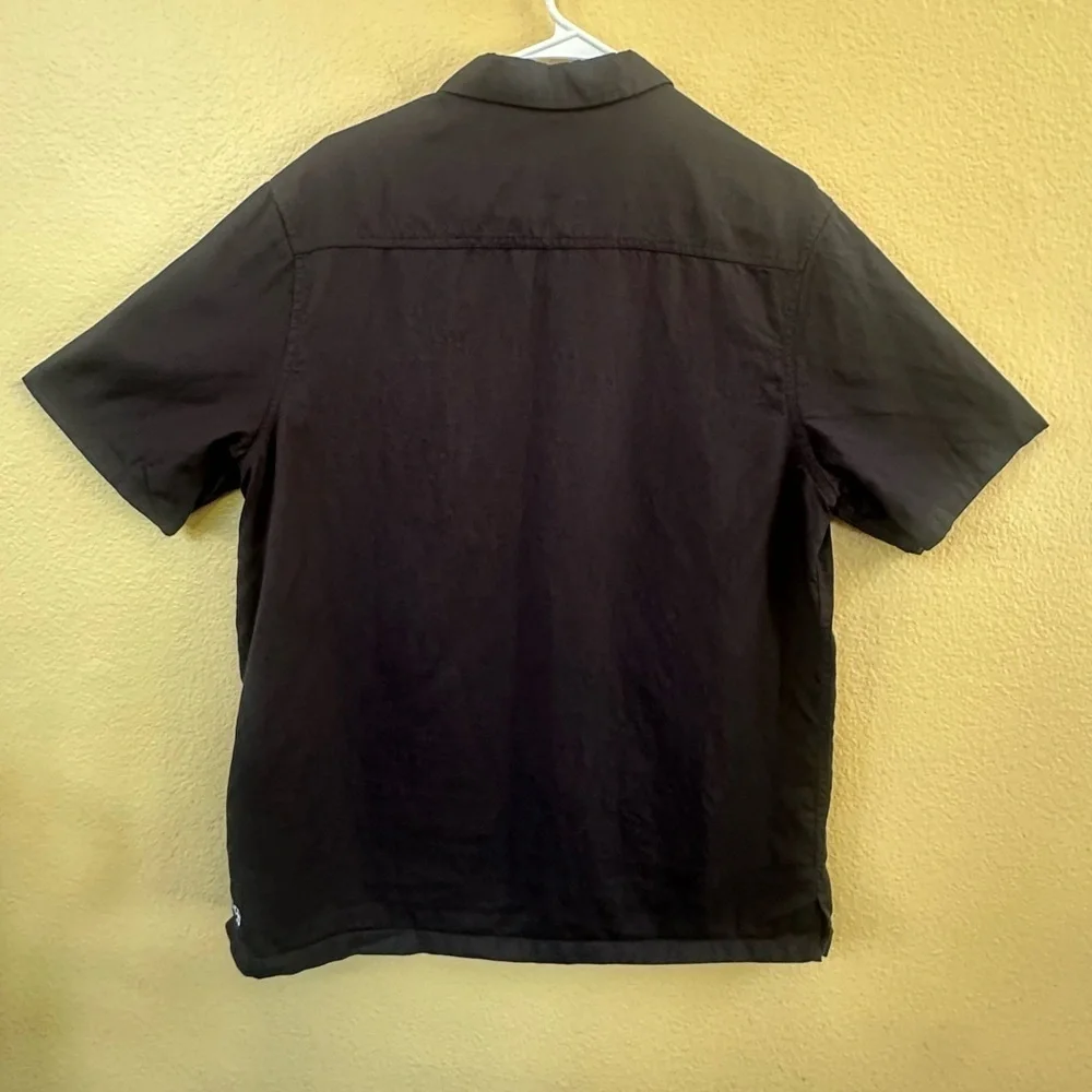 Ksubi Black “Dollar Star” Short Sleeve Button Up Shirt Size Large